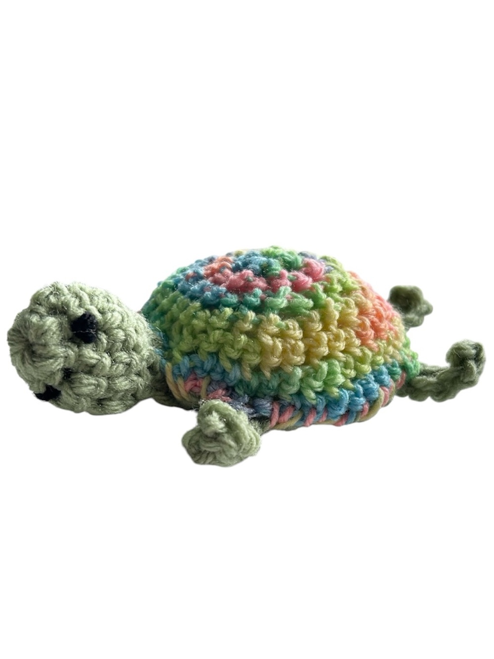 Handmade Rainbow Turtle Cat Toy Potent Organic Catnip Interactive Yarn Toy - Picture 4 of 10